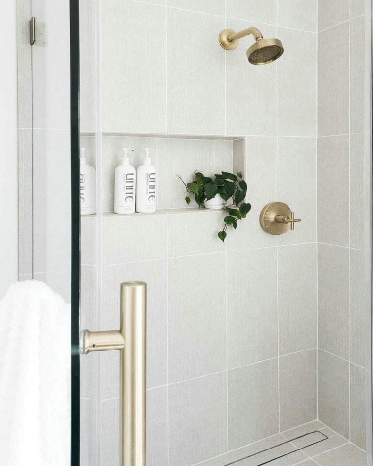 shower niche border feature