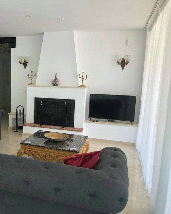 spanish plaster fireplace feature