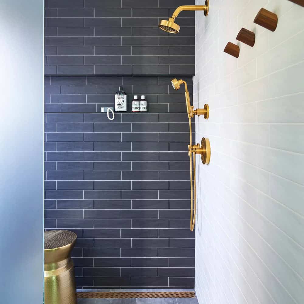 bathroom ideas black tiles