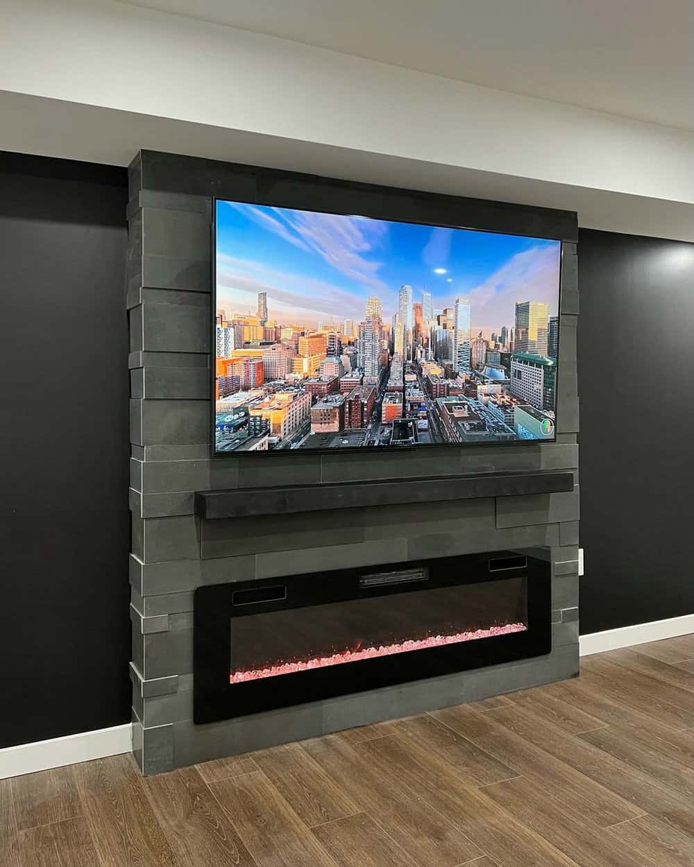 dark fireplace ideas