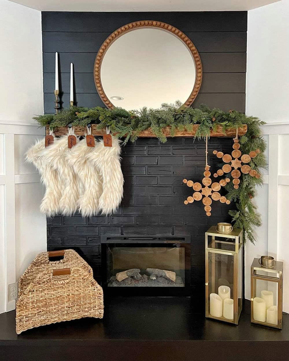 black painted fireplace ideas