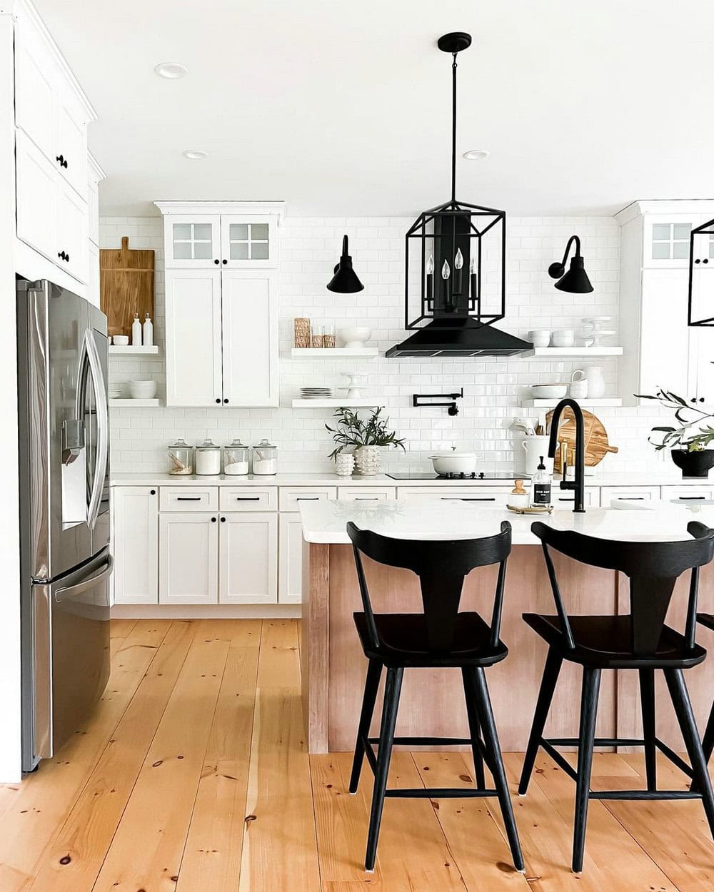 What a Contrast in this Kitchen