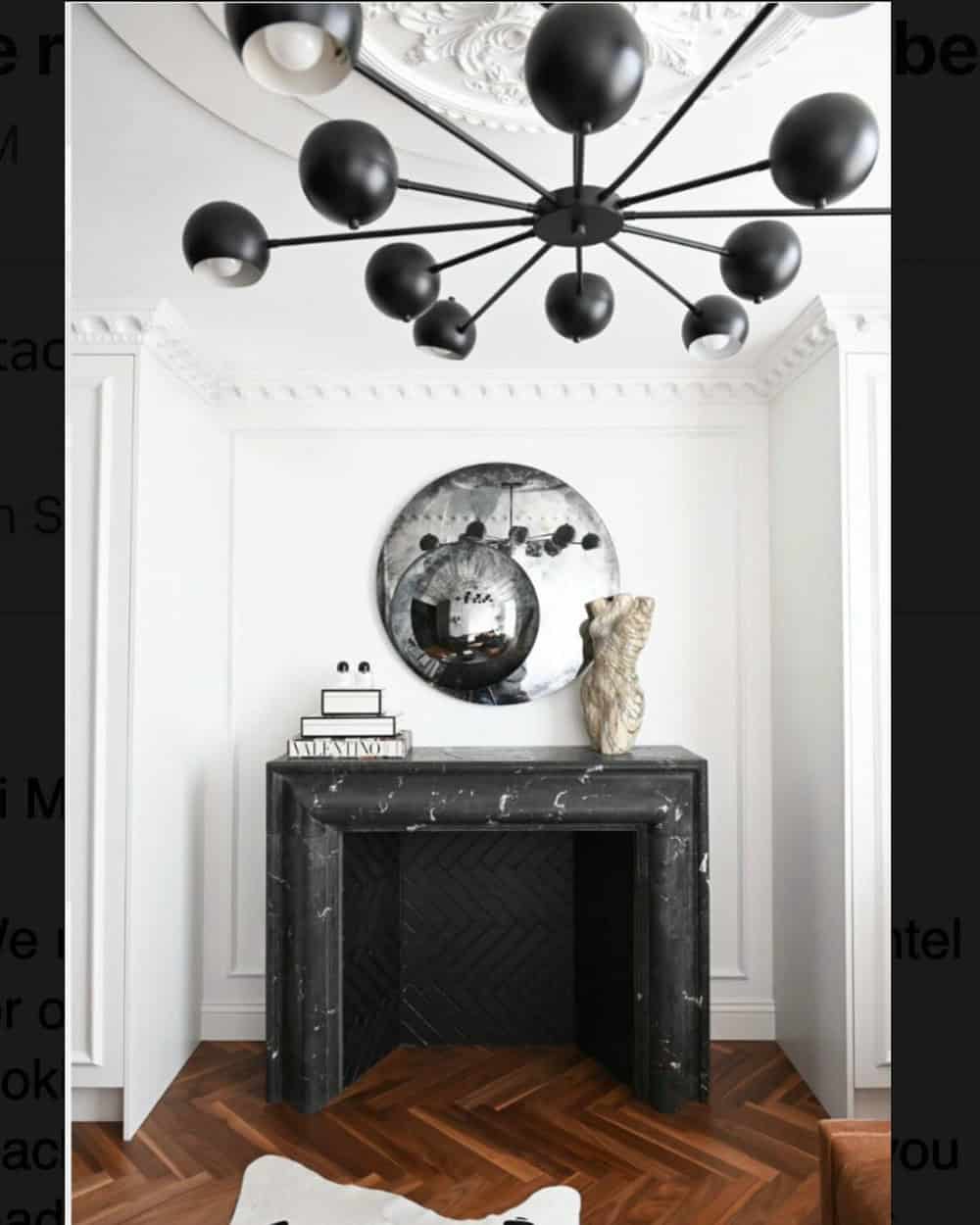 paint inside of fireplace black