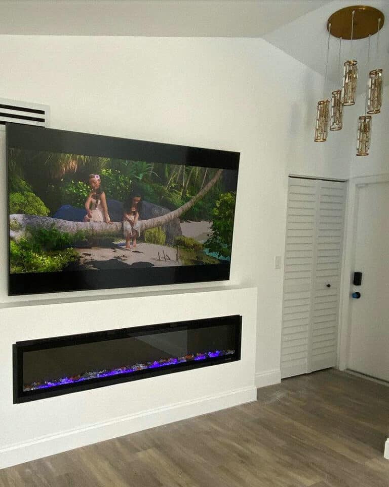 modern linear fireplace designs feature