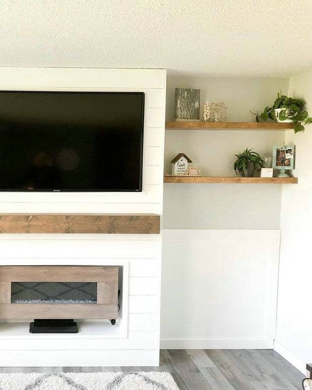 built in tv and fireplace ideas feature