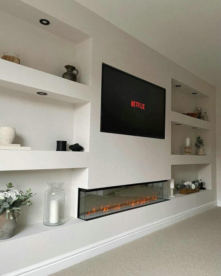 how to build an electric fireplace surround feature