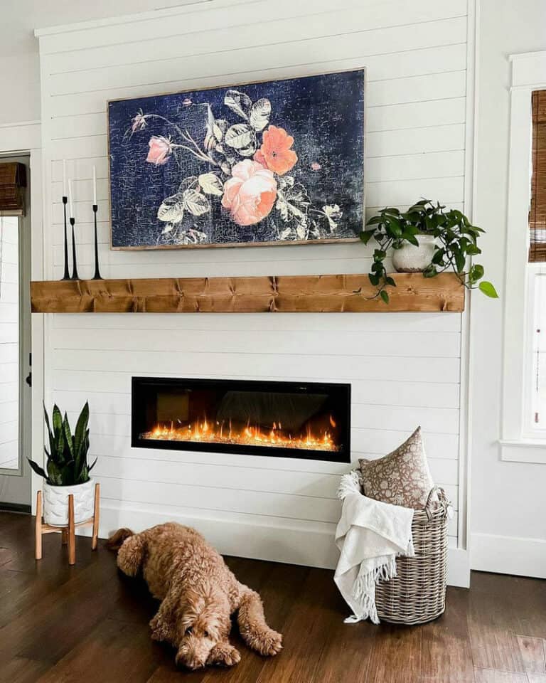 fireplace designs with tv above feature