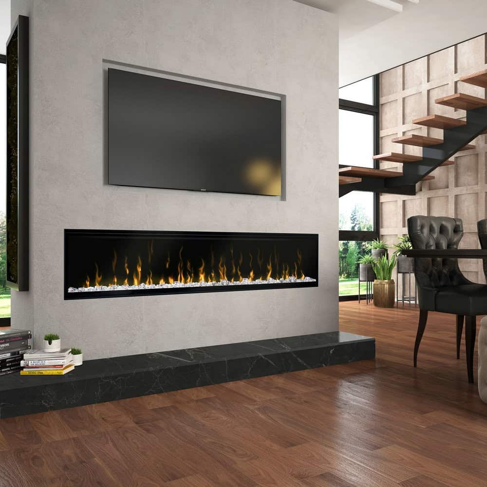 modern fireplaces with tv above