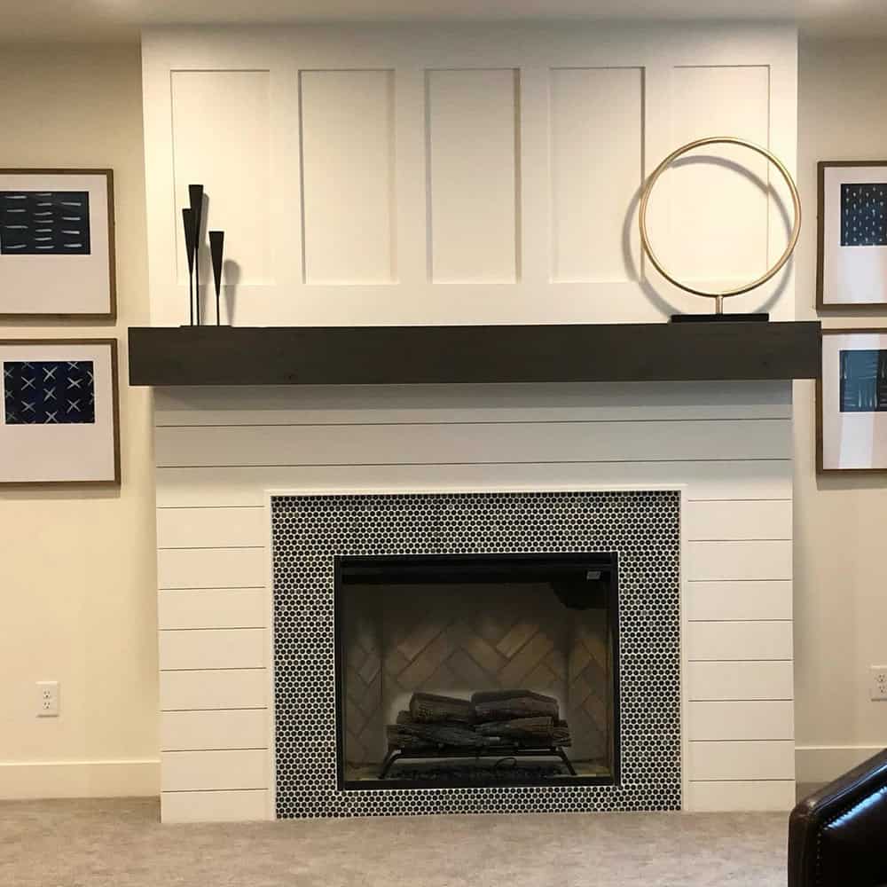 basement fireplace wall