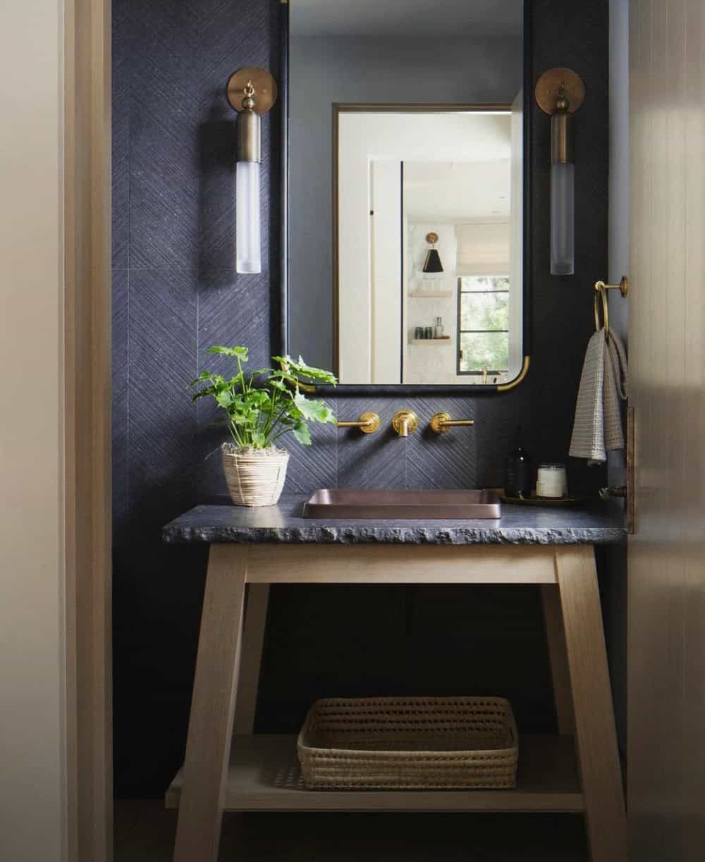 dark powder room ideas