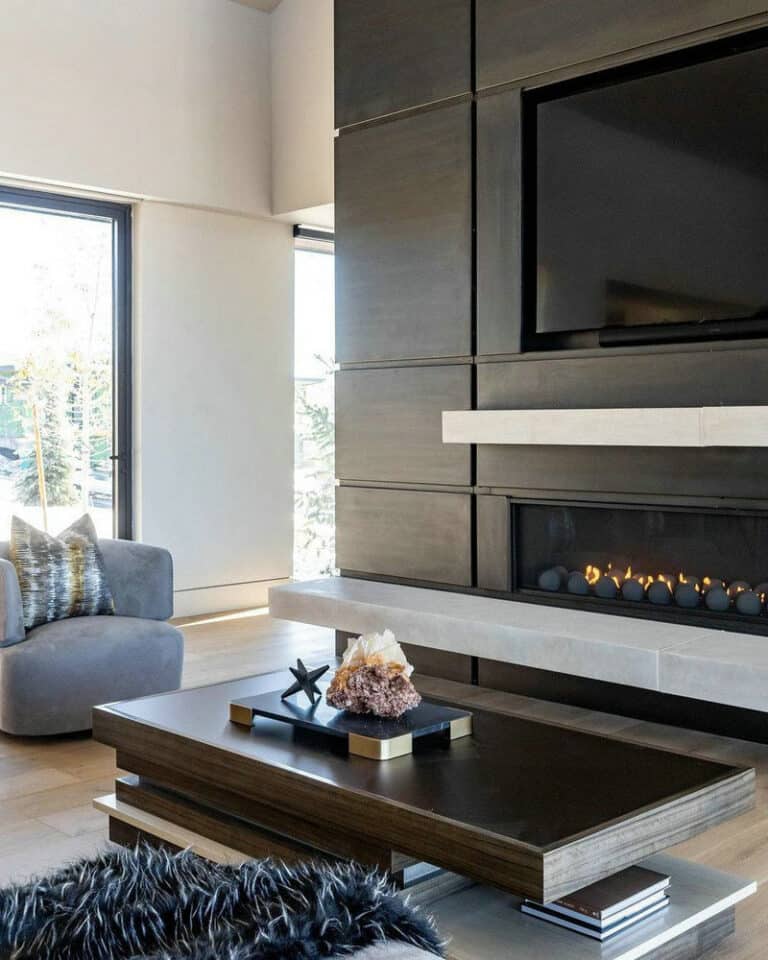 fireplace wall designs with tv feature