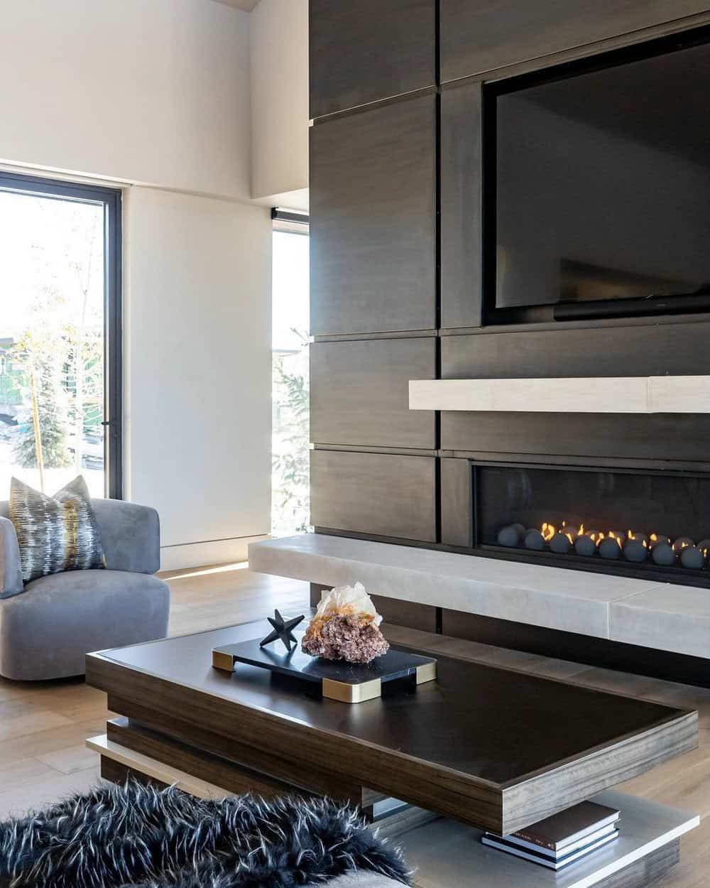 fireplace wall designs with tv