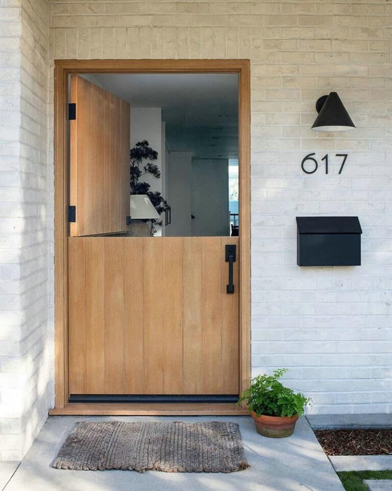 front door entrance into living room feature