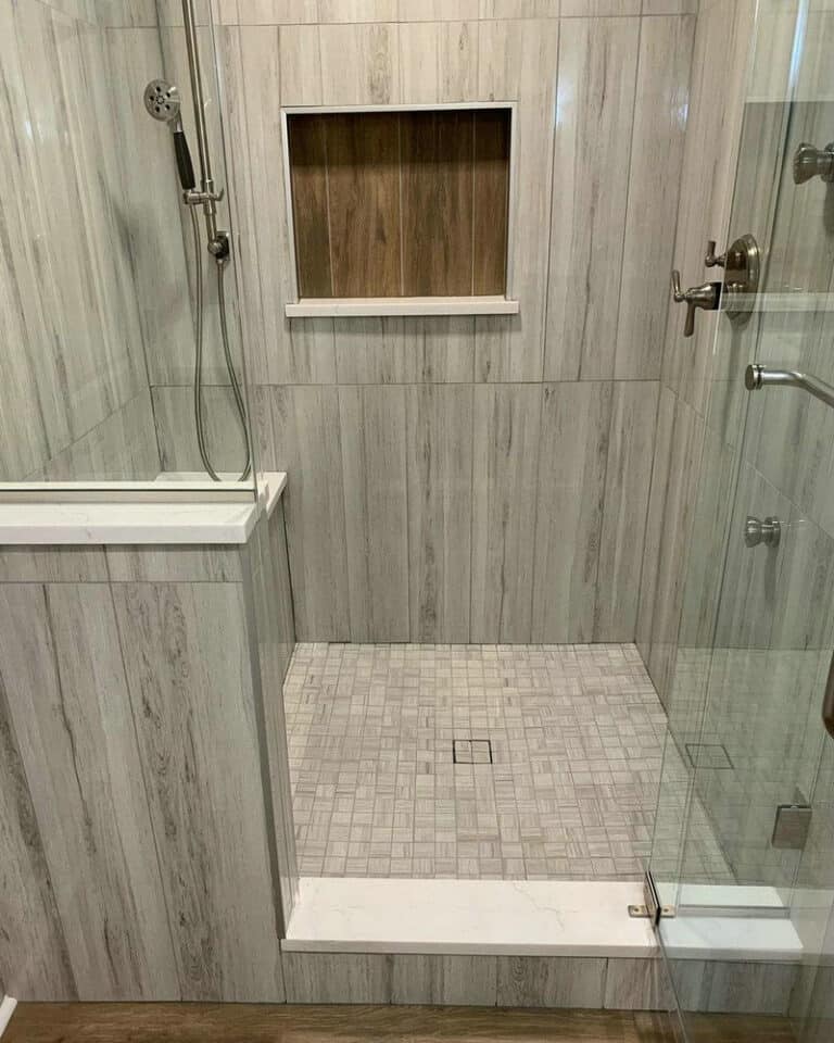 best tile for shower floor with hard water feature