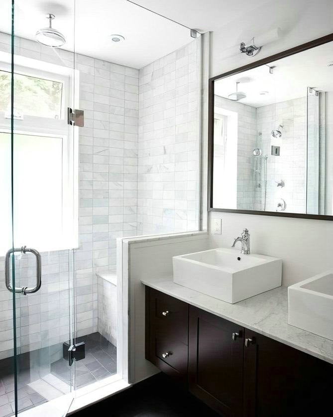 modern farmhouse bathroom floors feature