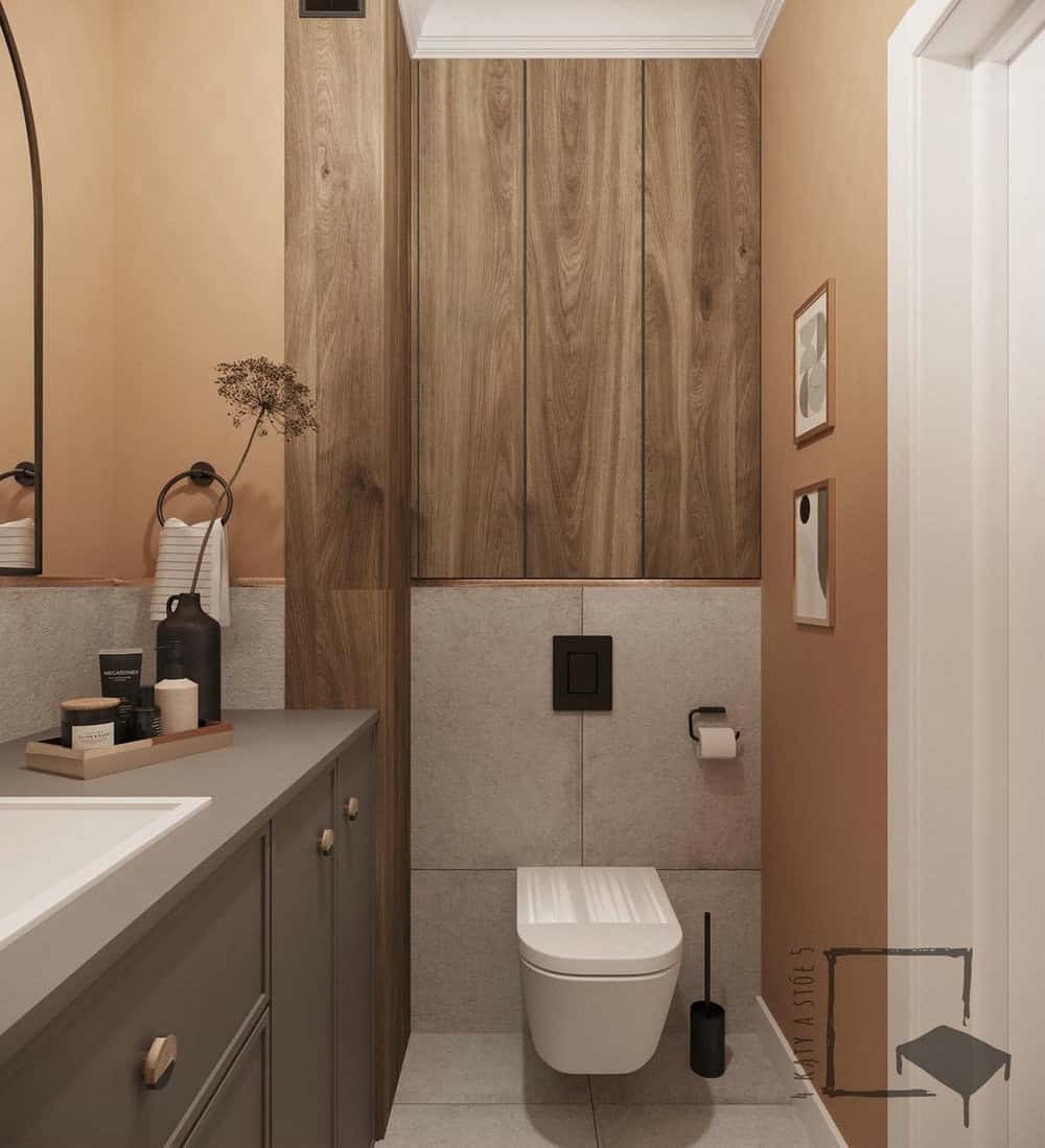 bathroom decor ideas brown