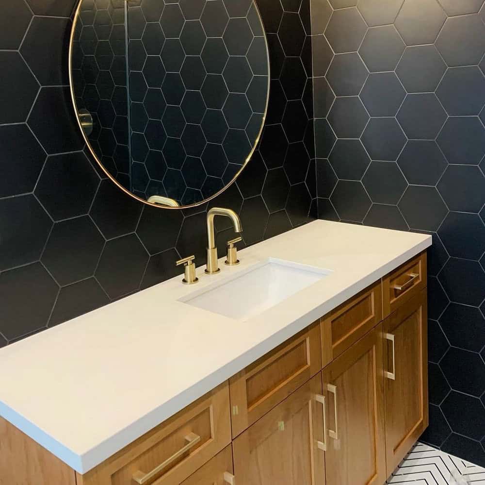 black tile bathroom floor pros and cons