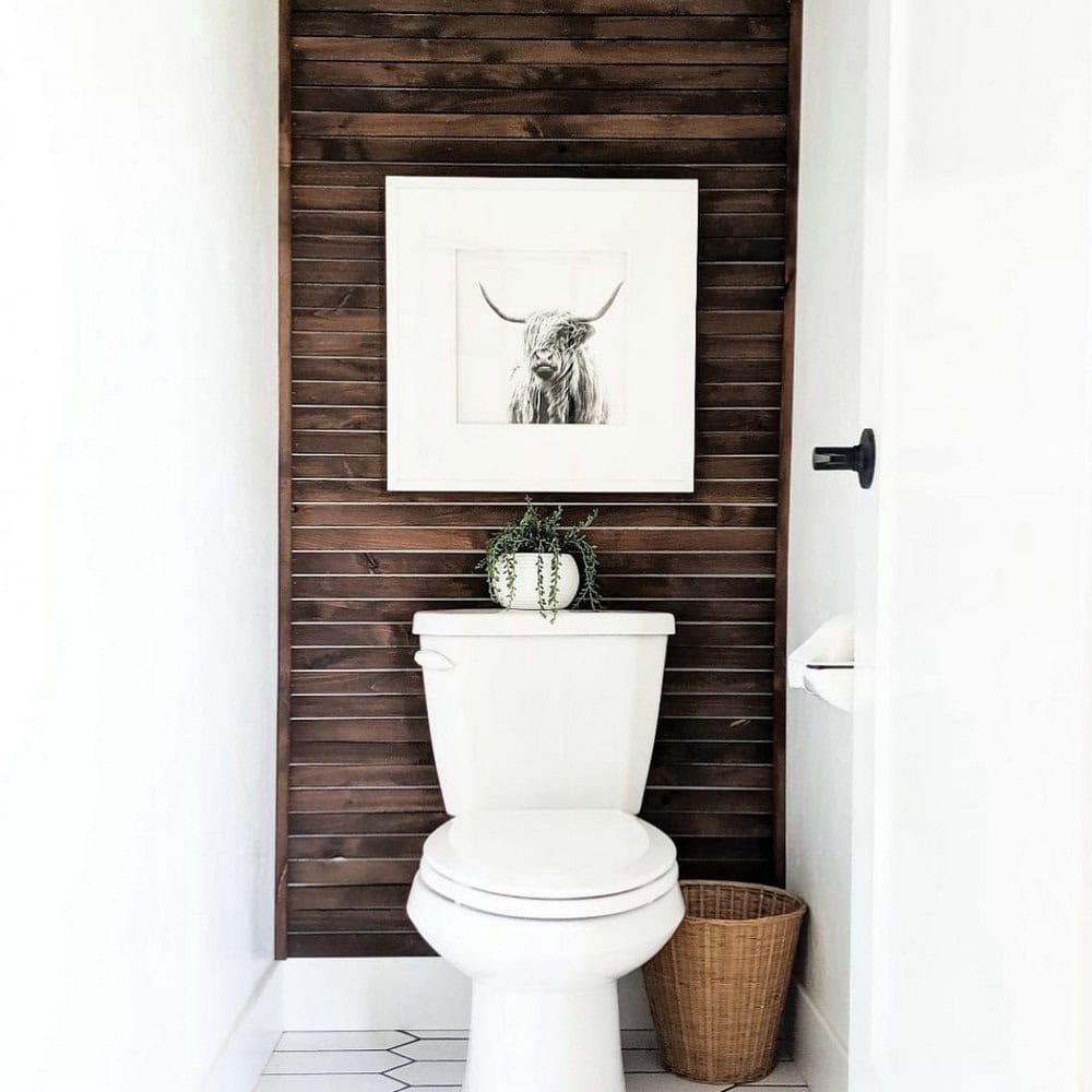 half bath accent wall ideas