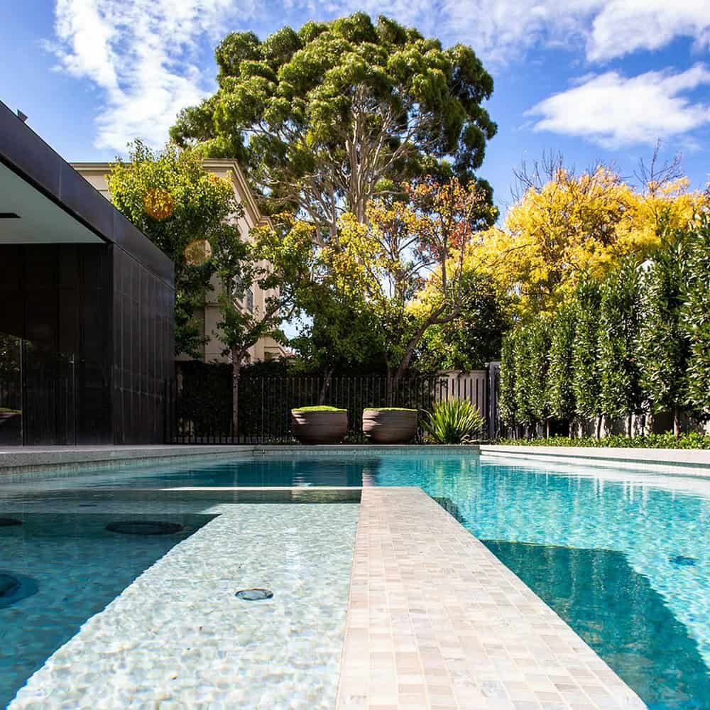 modern pool tiling