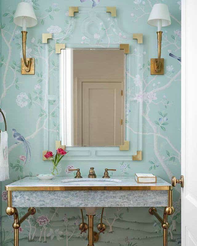 moody powder room ideas feature