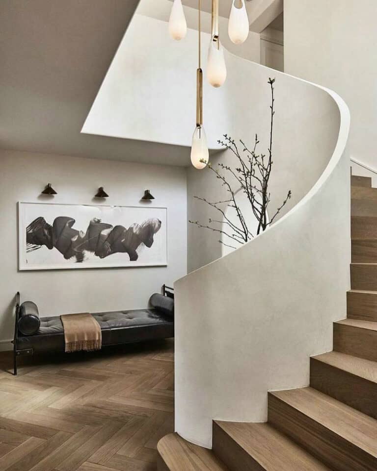 tile entryway with wood floors feature