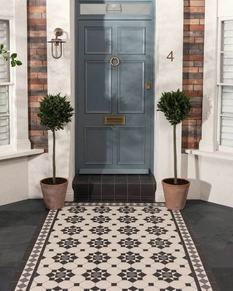 outdoor tile for entryway feature