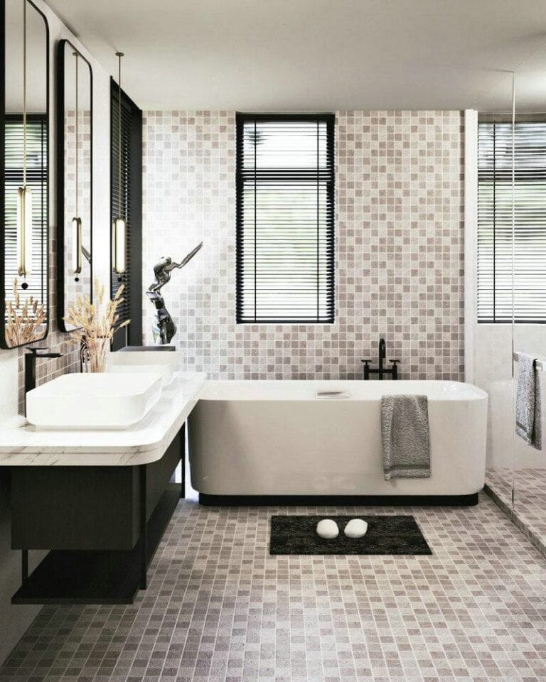 bathroom design for rectangular room feature