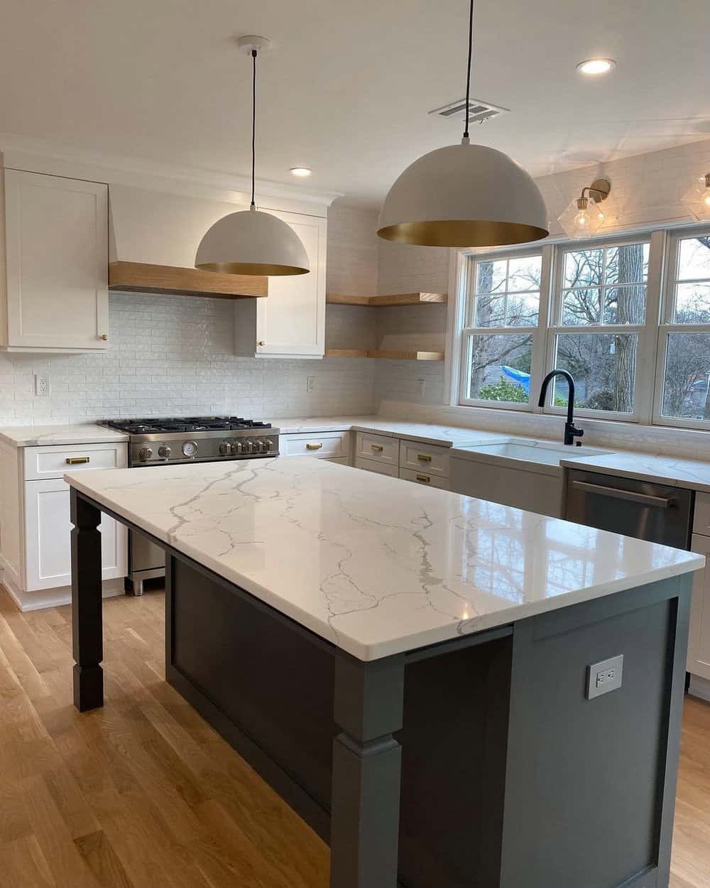 kitchen backsplash with window