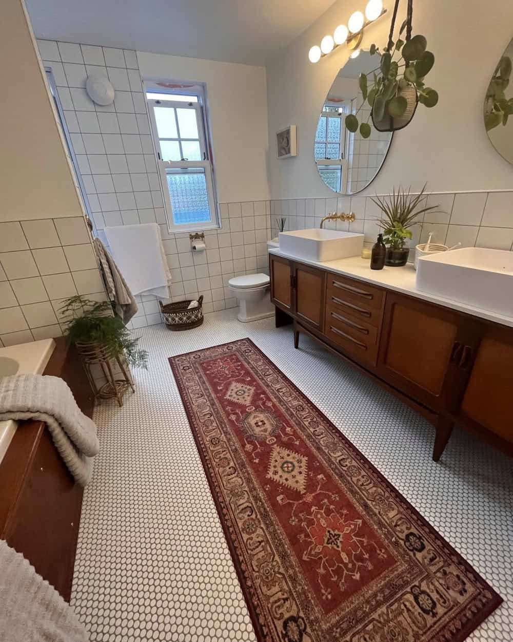 penny tiles bathroom