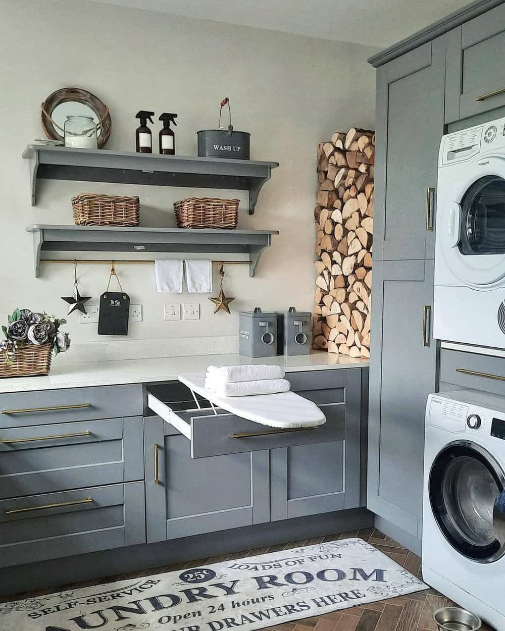what color countertops go with grey cabinets