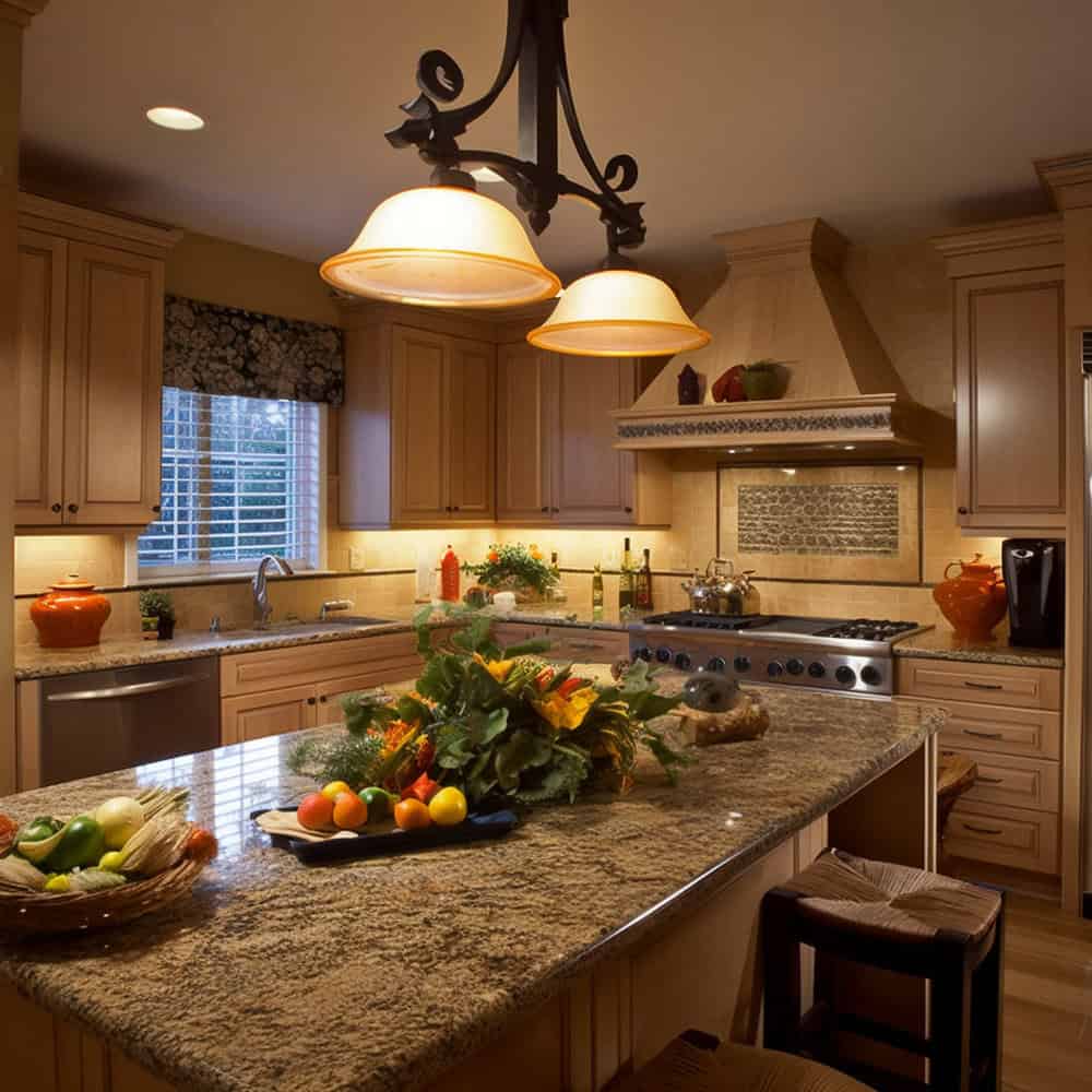 kitchens with santa cecilia granite