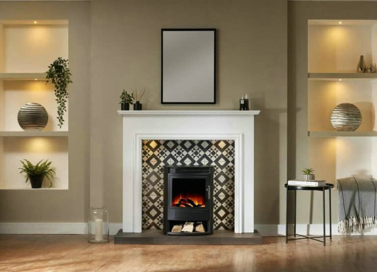 accent wall ideas with fireplace