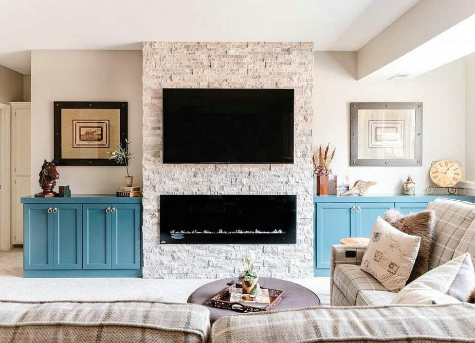 basement fireplace ideas