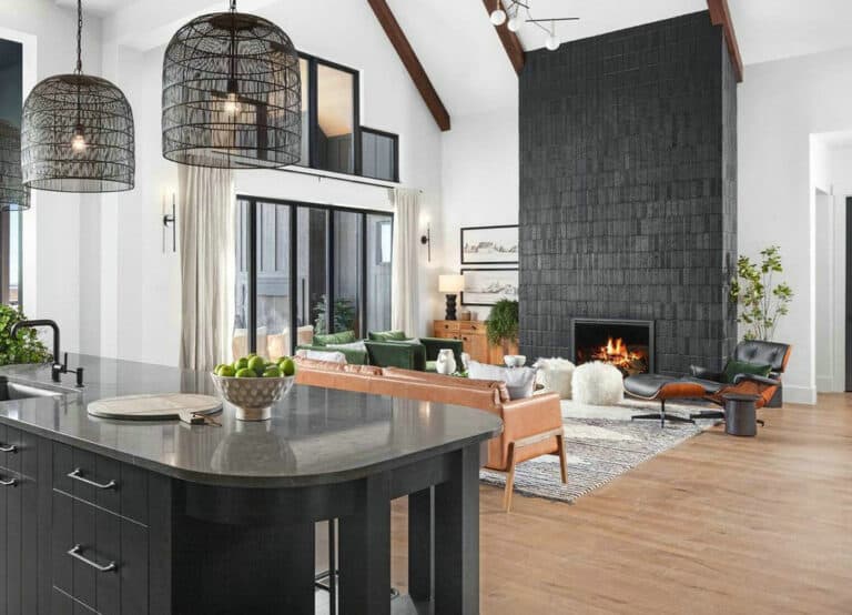 black and white fireplace ideas