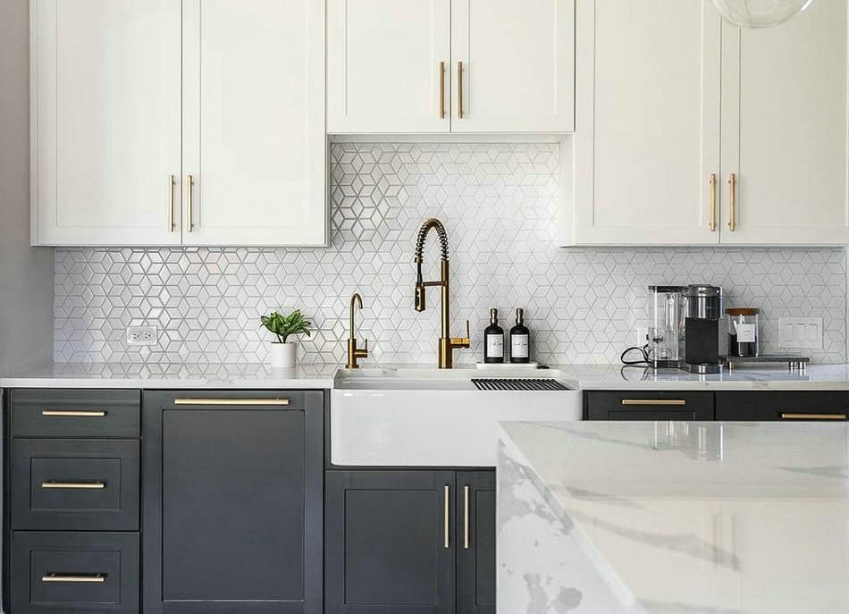 modern backsplash for white cabinets