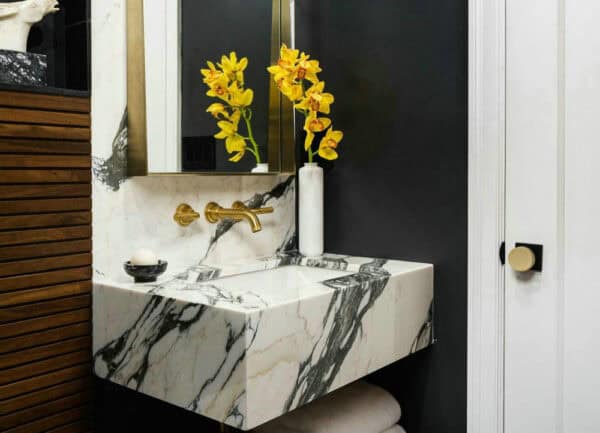 small black powder room