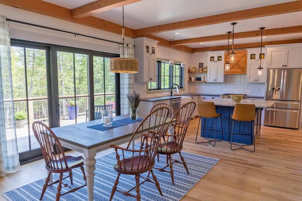 combined kitchen and dining room