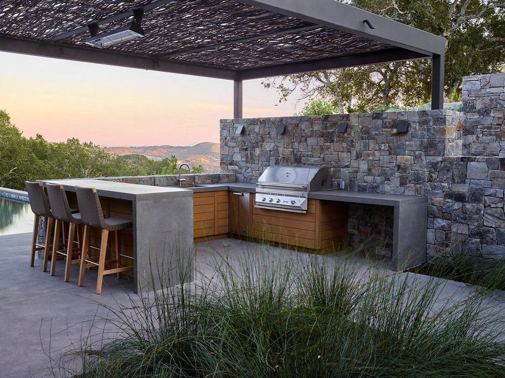 outdoor bbq tile ideas