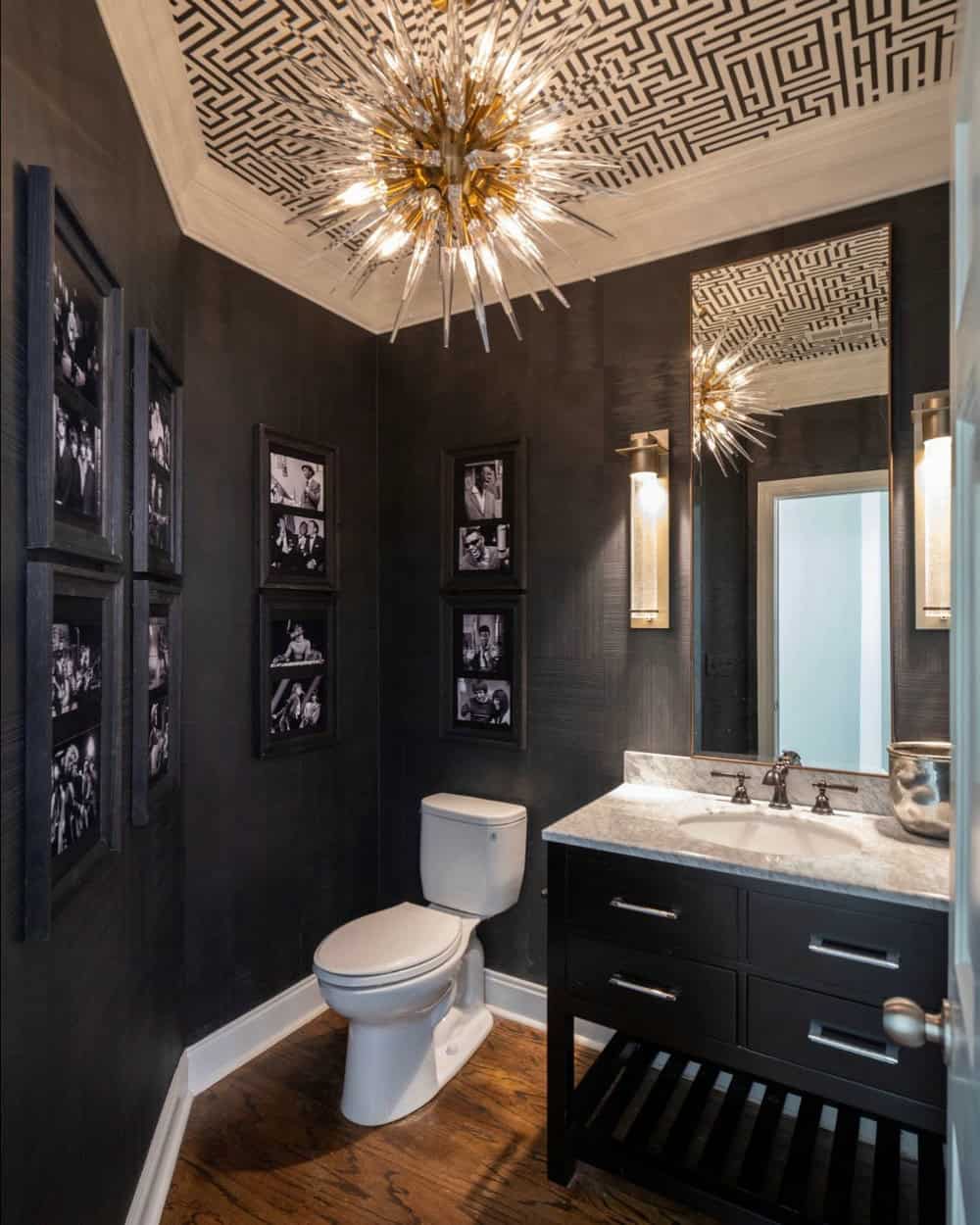 moody powder room ideas