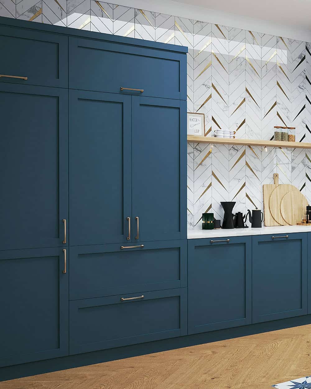 blue backsplash tile for kitchen