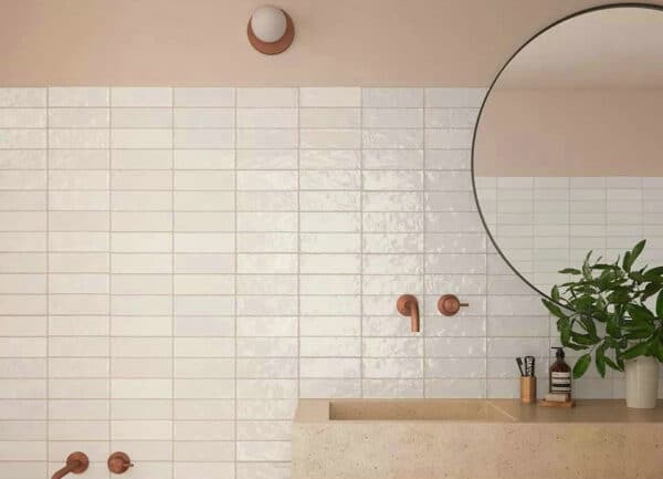 horizontal stacked subway tile