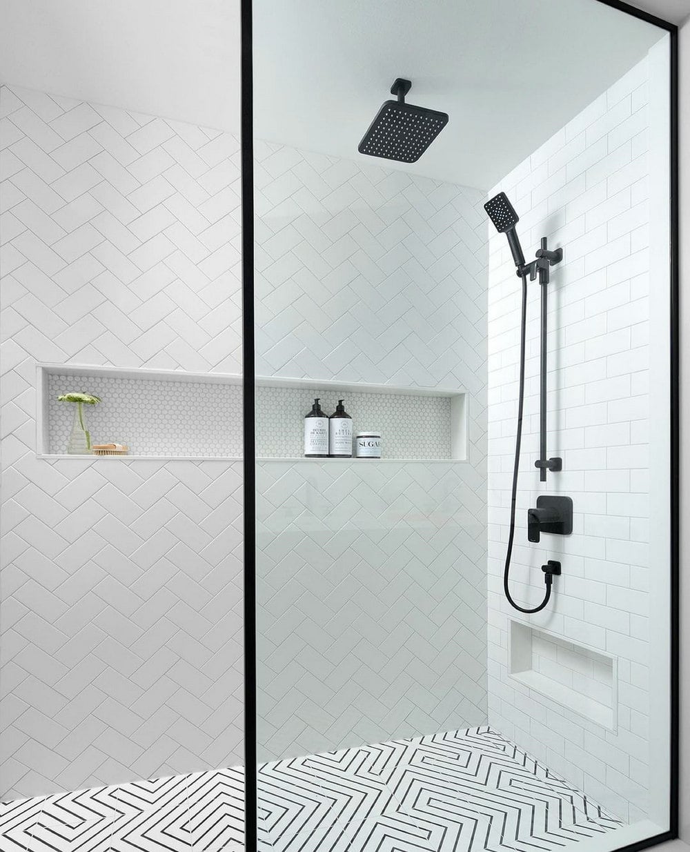 tiling niche in shower