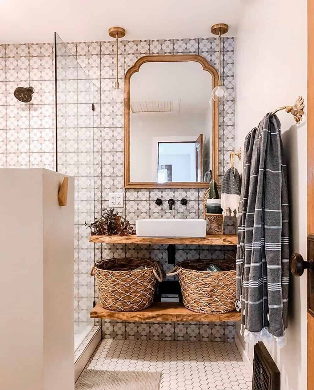 farmhouse powder room