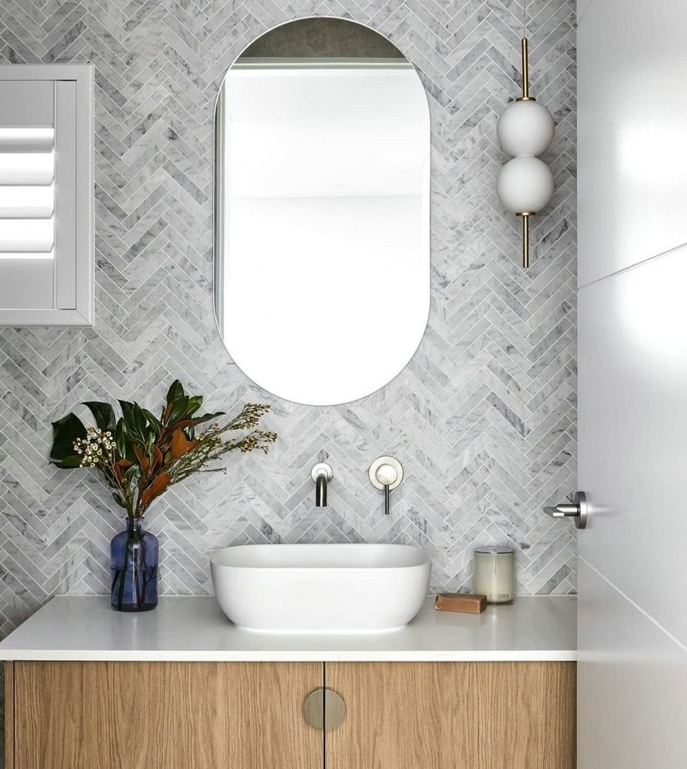powder room farmhouse