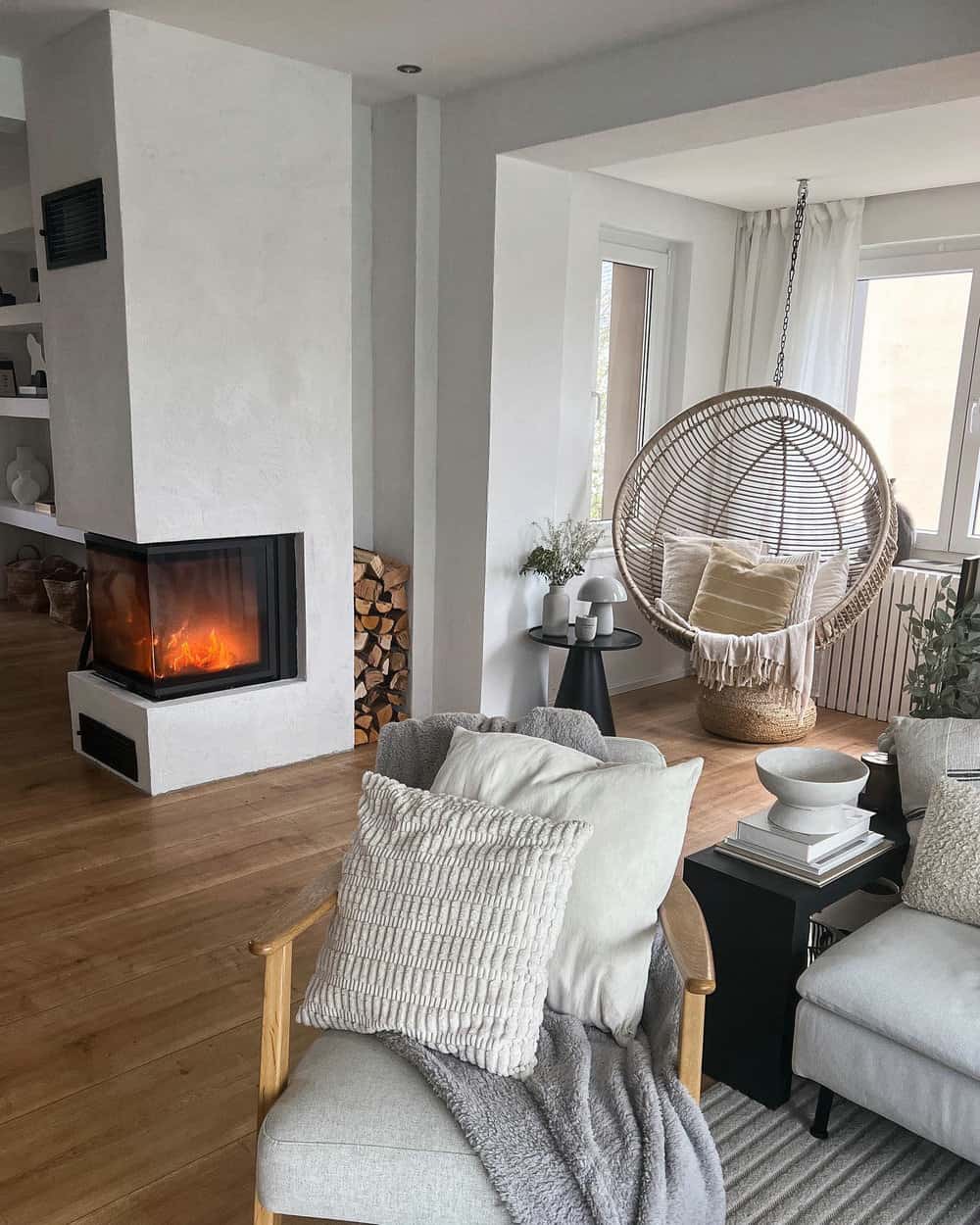wood stove corner ideas