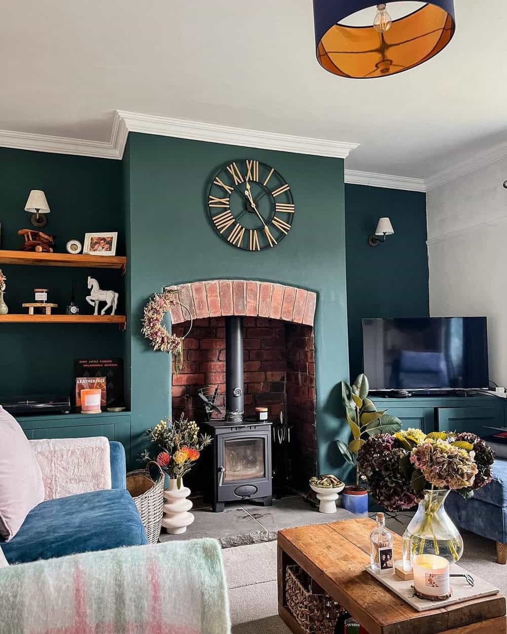 what to put on wall behind wood stove