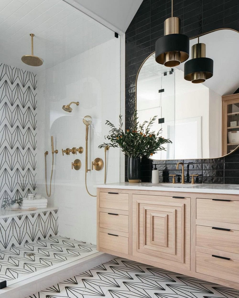 master bathroom without tub ideas