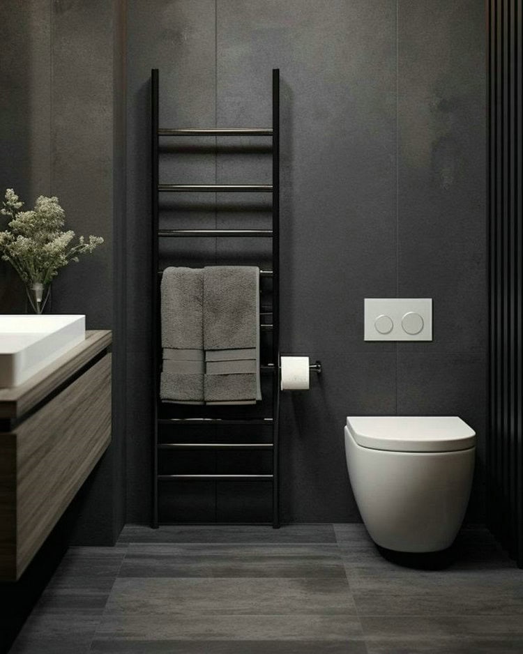 dark bathroom floor tile ideas feature