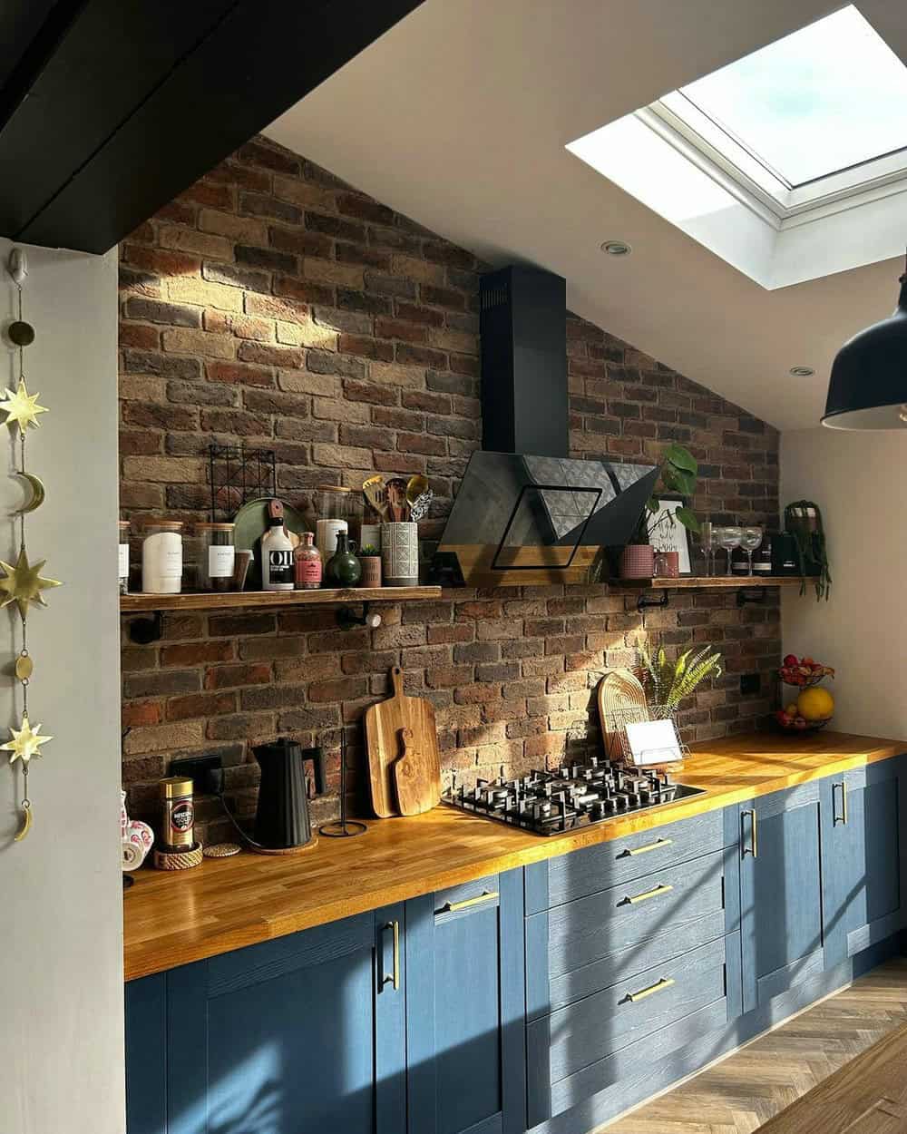 Backsplash for butcher block counters