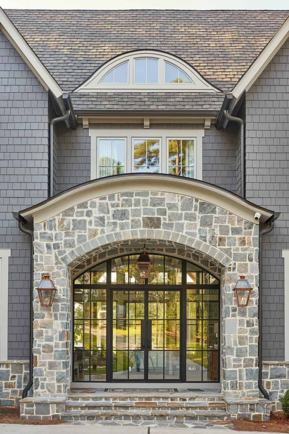 exterior stone accent wall